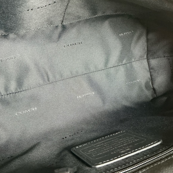 Coach Nolita Gunmetal Metallic Black Satchel Pebble Leather Crossbody Bag NWT - Picture 9 of 16